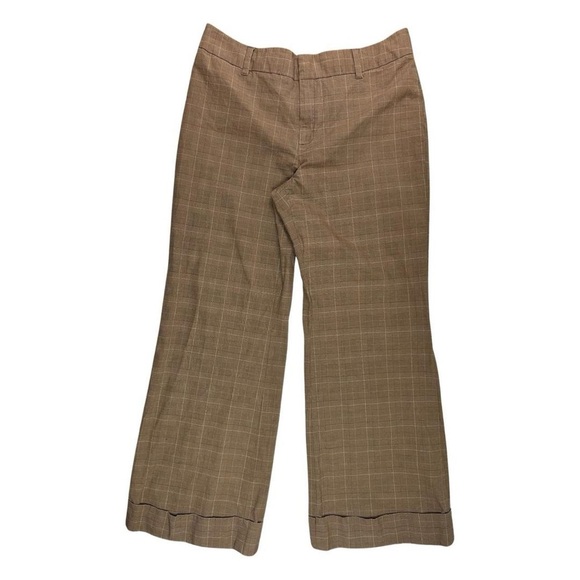 Y2K PLAID PANTS BELL BOTTOM FLARES BLOKETTE 70s RETRO - Picture 3 of 5